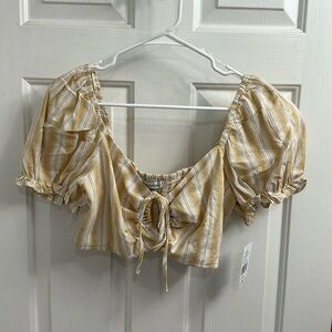 Speechless puff sleeve/off the shoulder crop top